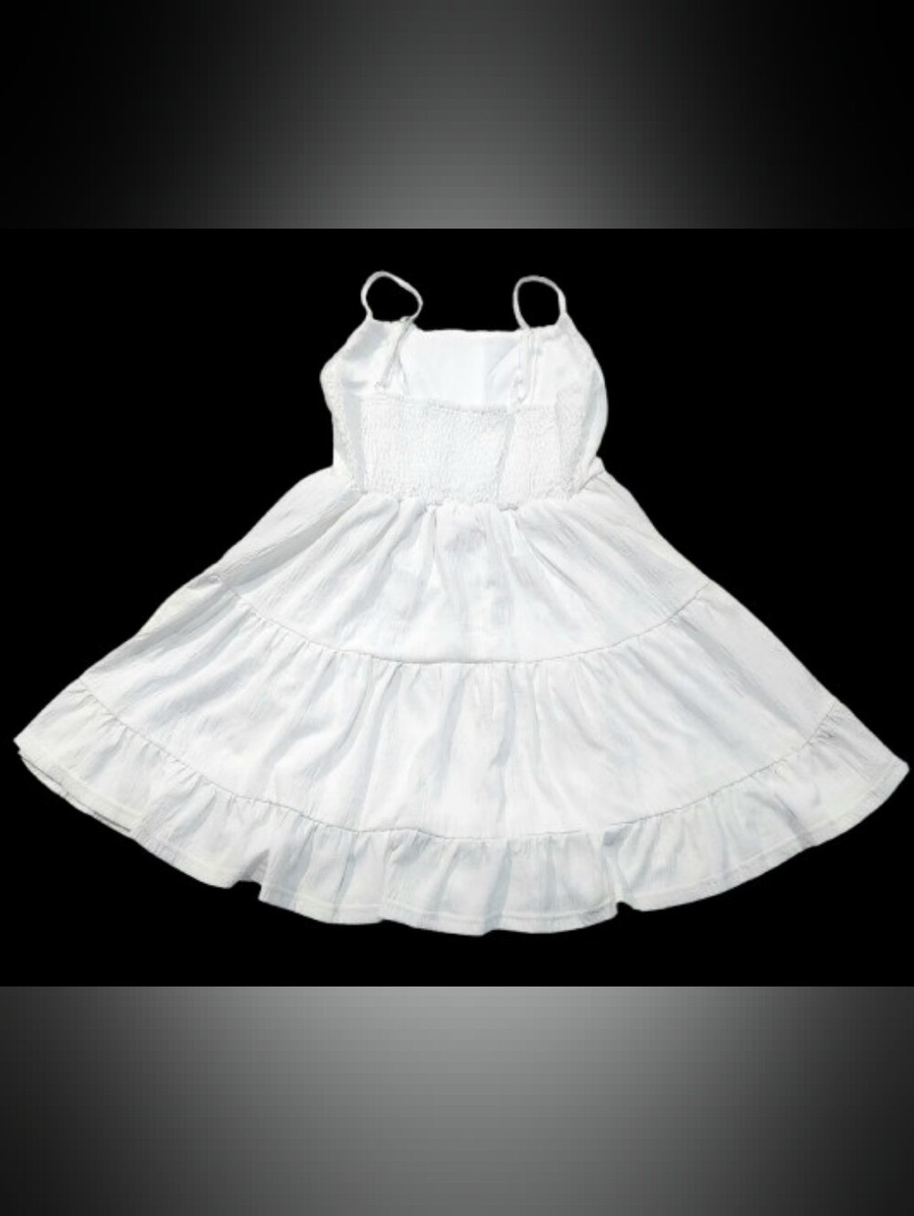 SHEIN White Ruffle Hem Lined Cami Dress XS/2
